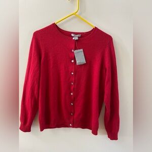 Cashmere Red Cardigan size L